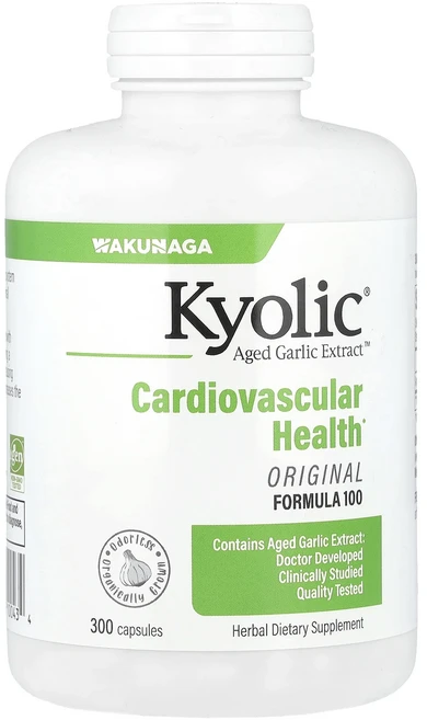 헁복하고 건강하세요 Kyolic Aged Garlic Extract™ 심혈관 강화 오리지널 포뮬라 100 캡슐 300정(캡슐 1정당 300mg) 늘 챙기셔야합니다, KyolicAgedGarlicExtract심혈관강화오리, 1개 - 쿠팡