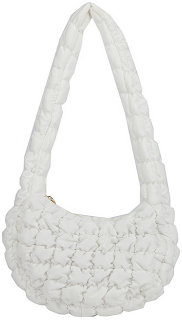 퀼팅 미니 패딩 토트백 지퍼 손가방