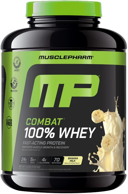 머슬팜 컴배트 울트라 프리미엄 웨이 프로틴 바나나 우유 맛, 1개, 2.25kg - 쿠팡