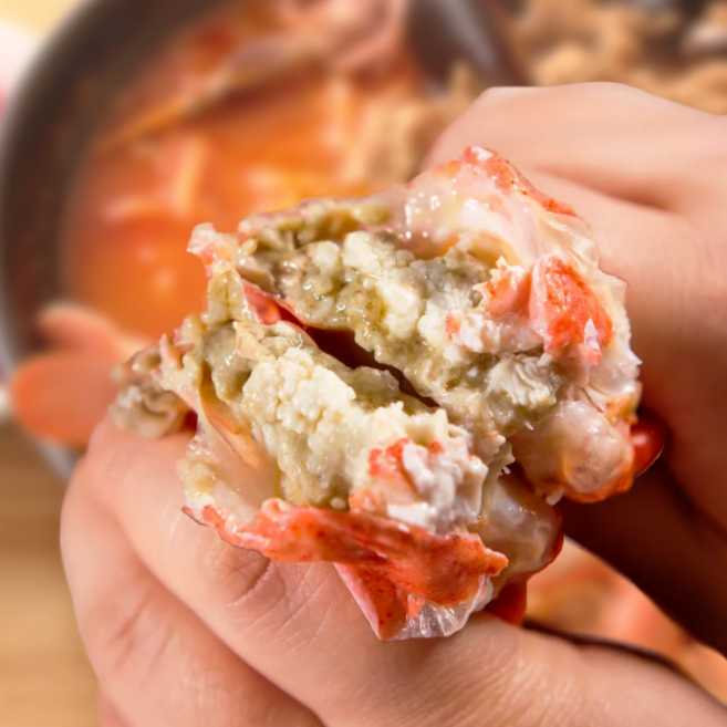 [맑음]선주직송 프리미엄 당일조업 수율보장 자숙 박달홍게, 1박스, b급 3kg 6미~12미