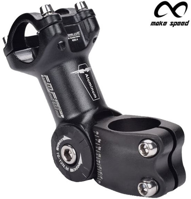 make speed 자전거 각도조절 스템, 25.4mm-90mm, 1개