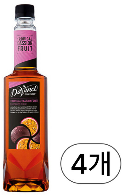 다빈치 패션후르츠 시럽 750ml, 4개