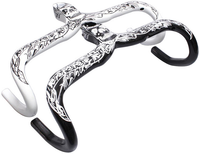 핸들바 번치바그립 핸들 카본 드롭바 번치바, 1개, 화이트 400mm