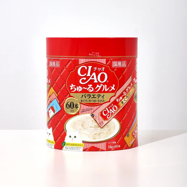 챠오츄르 고양이 구루메 버라이어티 간식 60p, 혼합맛(참치/가다랑어/닭가슴살), 840g, 1개 - 쿠팡