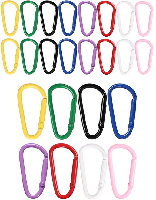 [모핸] 칼라 카라비너 고리, 혼합, 24개