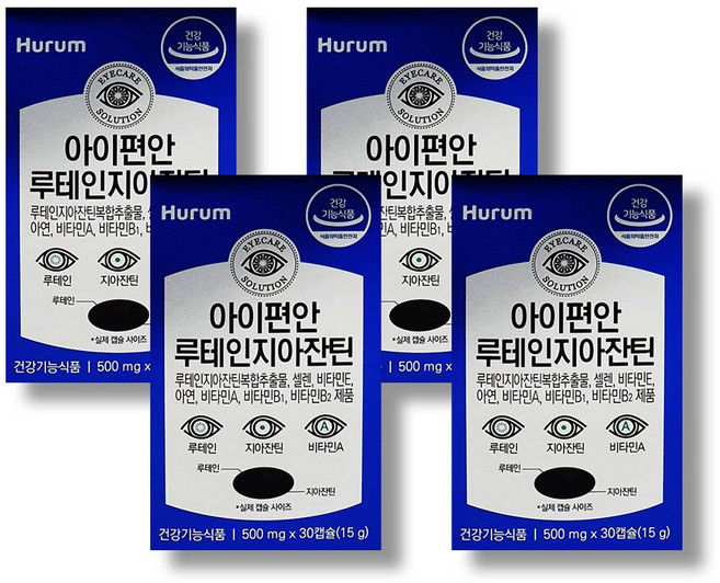 휴럼 아이편안 루테인지아잔틴, 30정, 4개