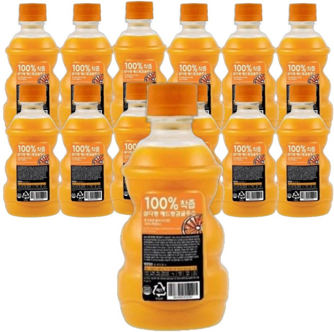 제주 삼다향 100% 착즙주스 레드향 감귤주스, 12개, 320ml