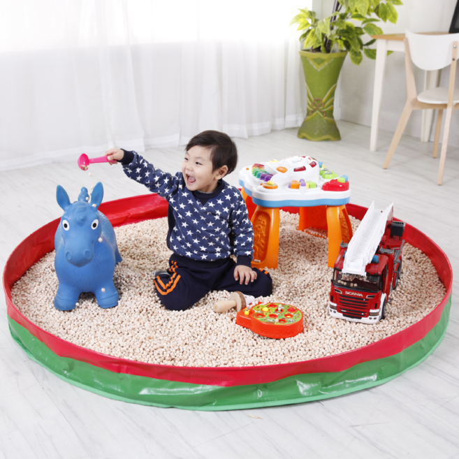 힐링라이프 편백나무 모래놀이 놀이매트 자연모래 아이놀이 촉감놀이 정서발달 자연놀이, 놀이매트(대), 1개