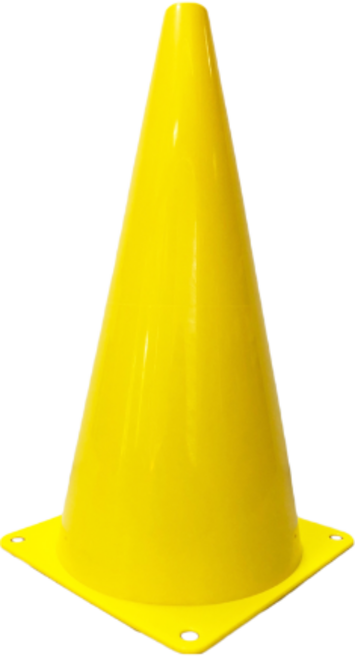LEZER 台灣製 三角錐 訓練錐 - 安全耐用交通錐, 黃色, 1個