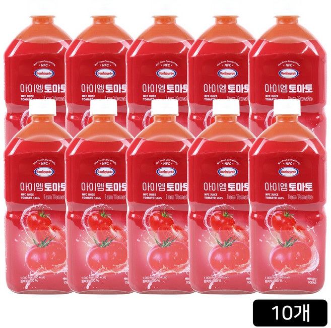 [홈쇼핑] 보넬드 아이엠 토마토주스 100% NFC 착즙주스, 10개, 1L