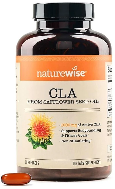 NatureWise CLA 1250 내추럴 엑서사이즈 인핸스먼트 - 운동 능력 강화(1개월 공급) 제지방 근육량 지원 에너지 촉진 비자극성 GMO 프리 글루텐 및 10, 1개, 90정 - 쿠팡