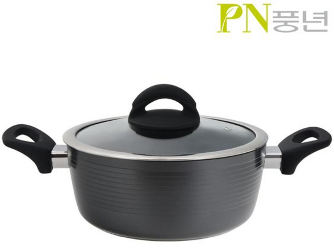 PN풍년 인덕션 겸용 마레 세라믹IH 양수냄비, 1개, 알루미늄+스테인리스 스틸, 22cm