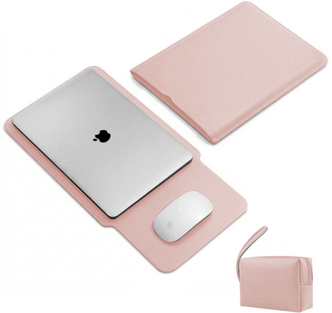 코지스 맥북 LG그램 삼성 노트북 파우치 15 16인치, 핑크, 1개