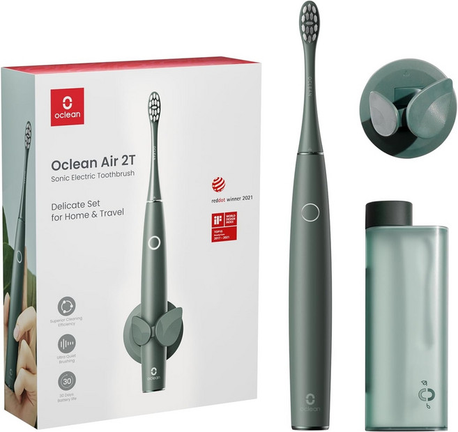 Oclean Air 2T 37dB IPX7 90g [치과 협회 추천] 전동 칫솔 정음 이하 방수 경량, 상세페이지 참조