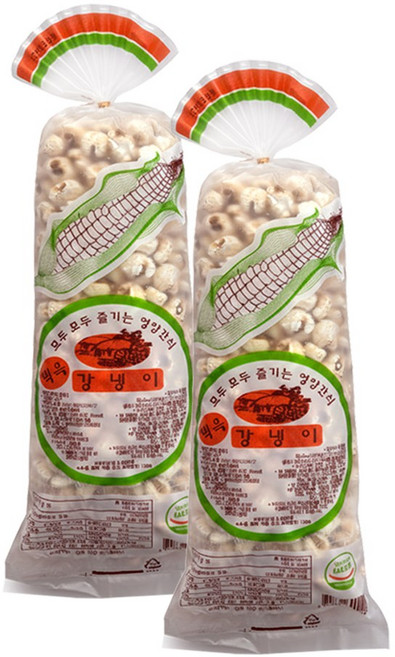 태양식품 백옥 강냉이 옥수수 뻥튀기, 2개, 200g