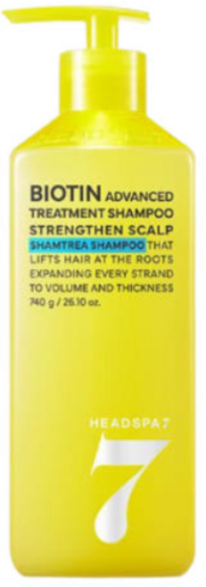 헤드스파7 비오틴 어드밴스드 탈모증상완화 기능성 헤어 트리트먼트 샴푸, 740g, 1개