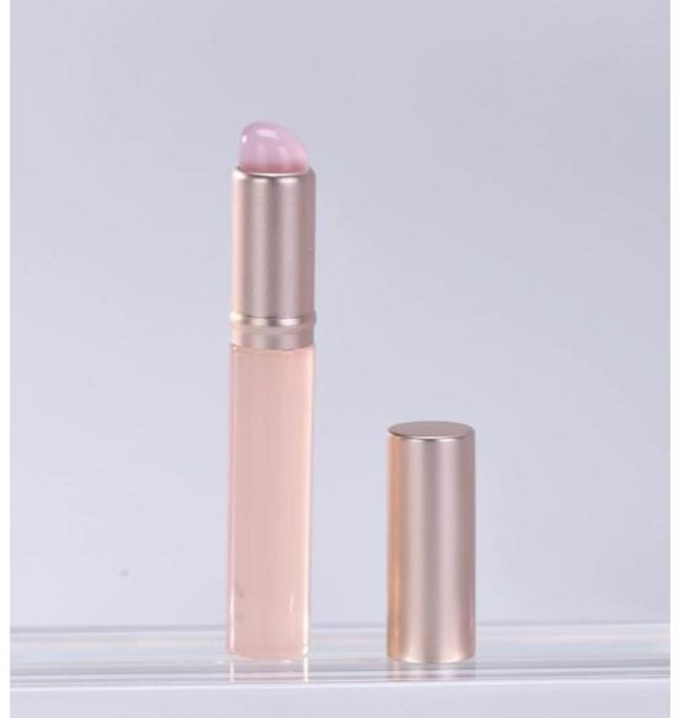玫瑰石按摩滾輪美容棒 便攜護膚工具, 1個, 粉色