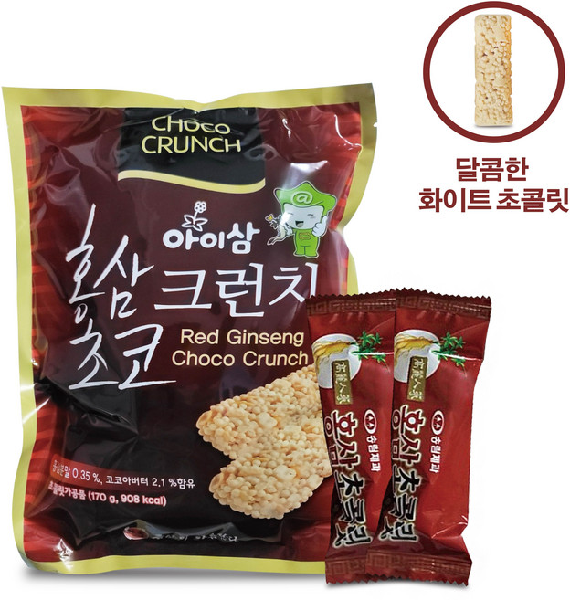 아이삼 홍삼 초코 크런치, 170g, 6개