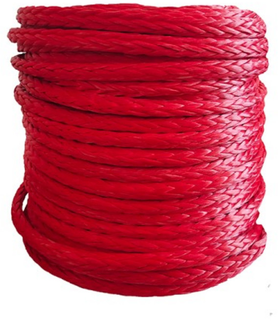 12mm X UHMWPE 합성 윈치 라인 로프 (자동차 차량 복구 해양용), 05 검정색, 01 빠른  Mainland