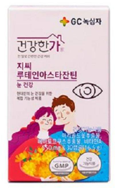 GC녹십자 건강한가 지씨 루테인아스타잔틴 30캡슐 1개월분, 1개, 16.5g