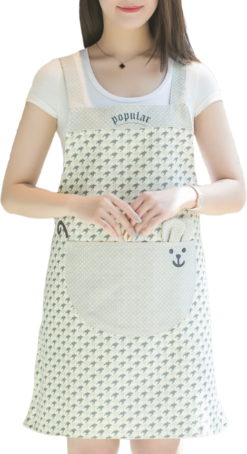 리커전 토끼 주머니 어린이집 유치원 공방 앞치마, 1개, 브라운