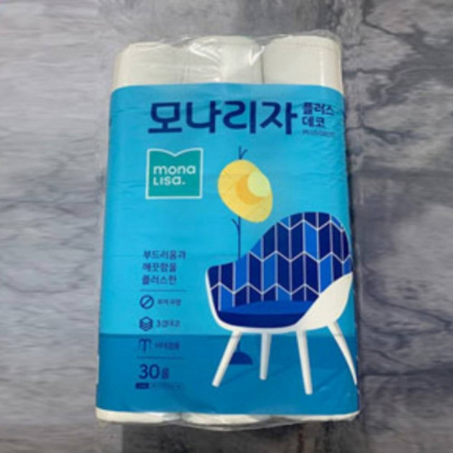 3겹 플러스데코 30롤 27m 3겹화장지 화장지, 30개