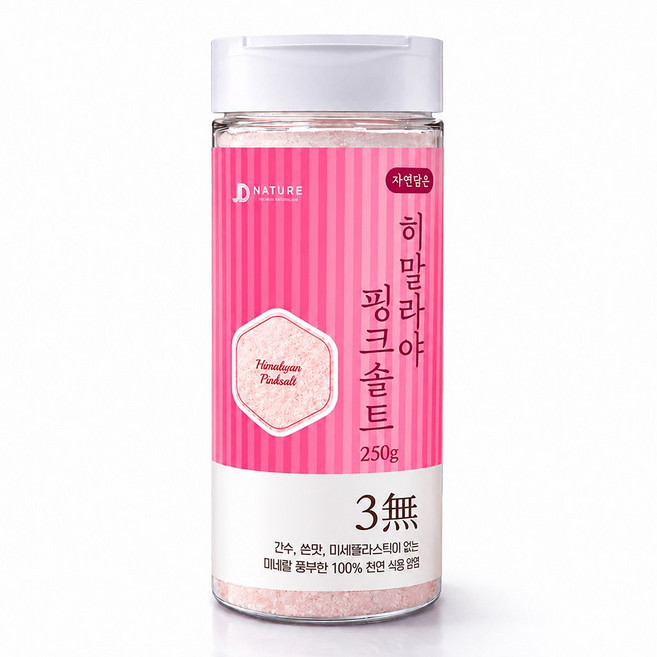 자연담은 히말라야 가는 핑크소금 용기형, 1개, 250g