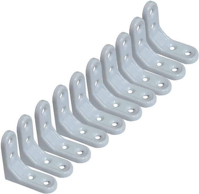 리폼플러스 ㄱ자 선반받침대 10P 까치발 꺽쇠, 소(50x50mm) 화이트, 10개