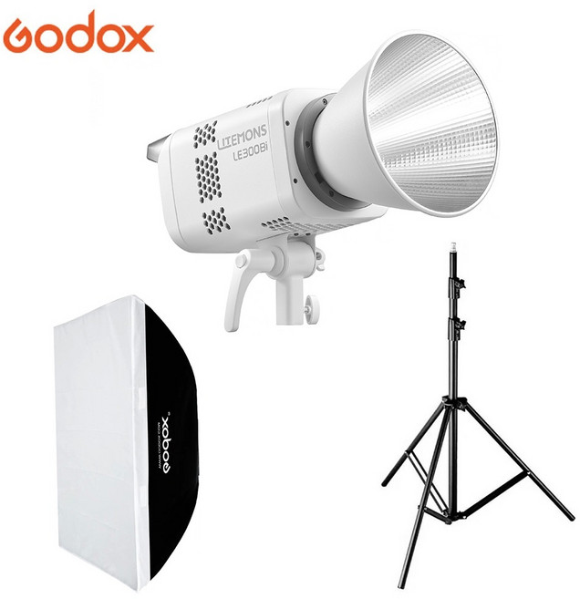 [고독스 LE300Bi + 303 + SB-BW 70100] 세트 지속광 스튜디오 개인방송 브이로그 유튜브 요리 음식 제품 사진 촬영 조명, 1개