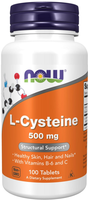 NOW Foods 左旋半胱胺酸錠 500mg, 100顆, 1罐