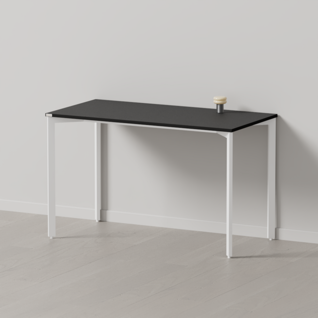 다가구 페르마타 스탠다드 1200 x 600 컴퓨터책상, 블랙 상판-아이보리 프레임