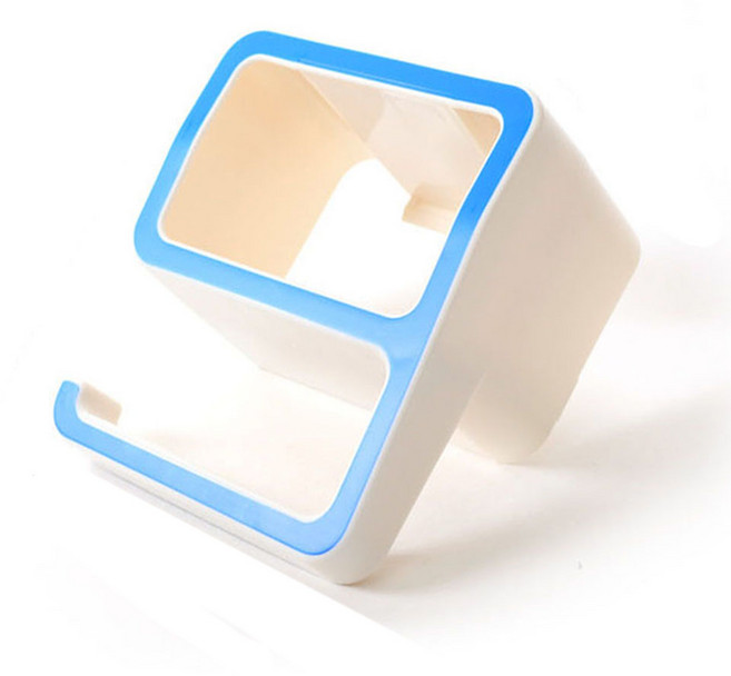 휴지걸이 흡착식욕실선반 욕실휴지걸이, 9자형휴지걸이핑크, 1개