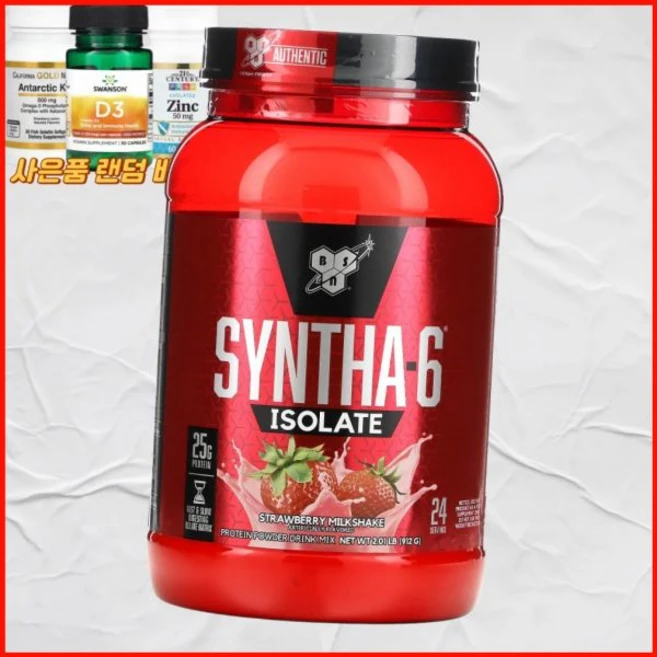 BSN 비에스엔 신타6 아이솔레이트 딸기 밀크 쉐이크 912g 분리 유청 단백질, 1개 - 쿠팡