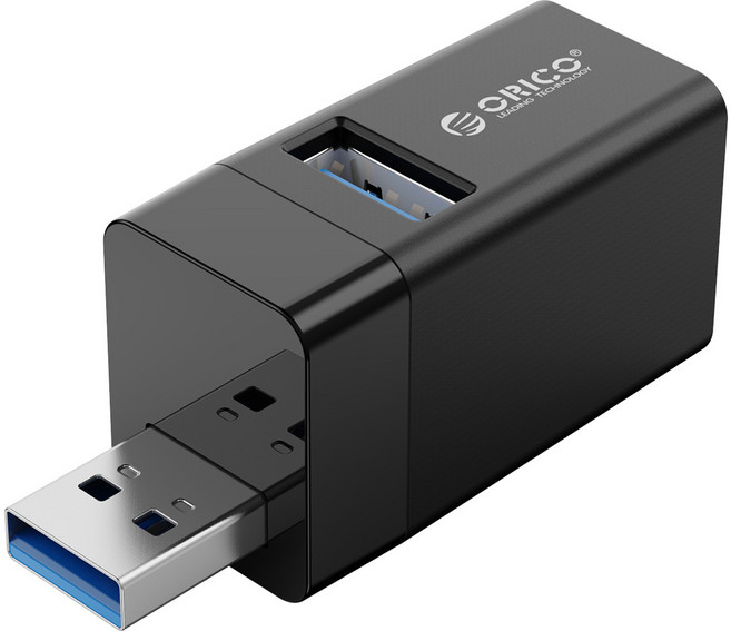 오리코 3 포트 다중 포트 USB 분배기 어댑터 자동차 USB 허브 2.0 3.0, 02 ABS Black × 1개, 1개