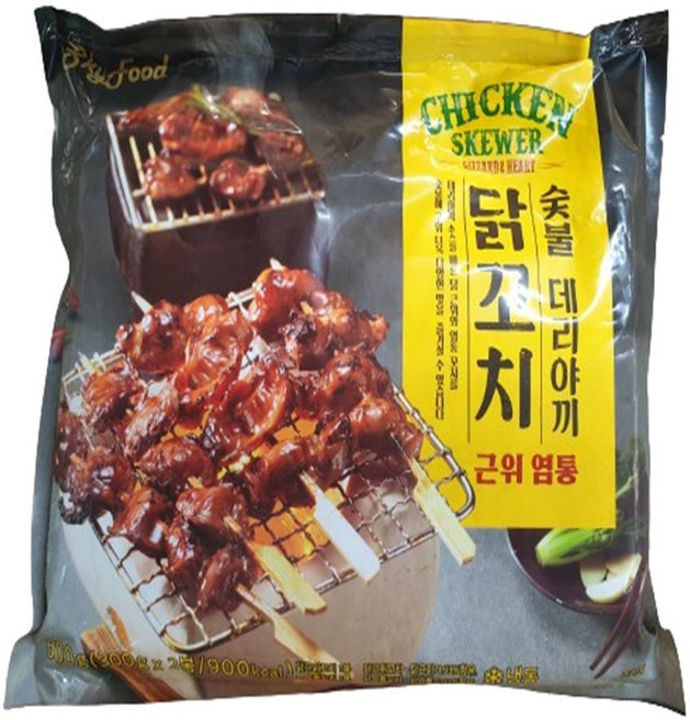 숯불데리야끼 근위 닭꼬치 염통 600g(아이스박스 배송), 600g, 2개