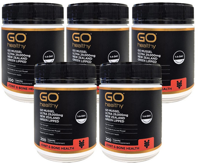 고헬씨 뉴질랜드 고함량 초록입홍합 울트라 29000mg 200캡슐 5개 신제품 그린머슬, 200정