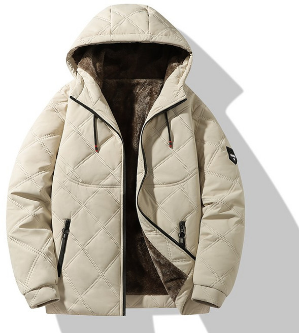 KUKEE 겨울 빅사이즈 패딩 남성 후드 점퍼 기모 보온 방풍 경량 자켓 QZ-818