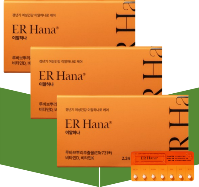 이알하나 err731 갱년기 루바브뿌리추출물 28정 X3박스