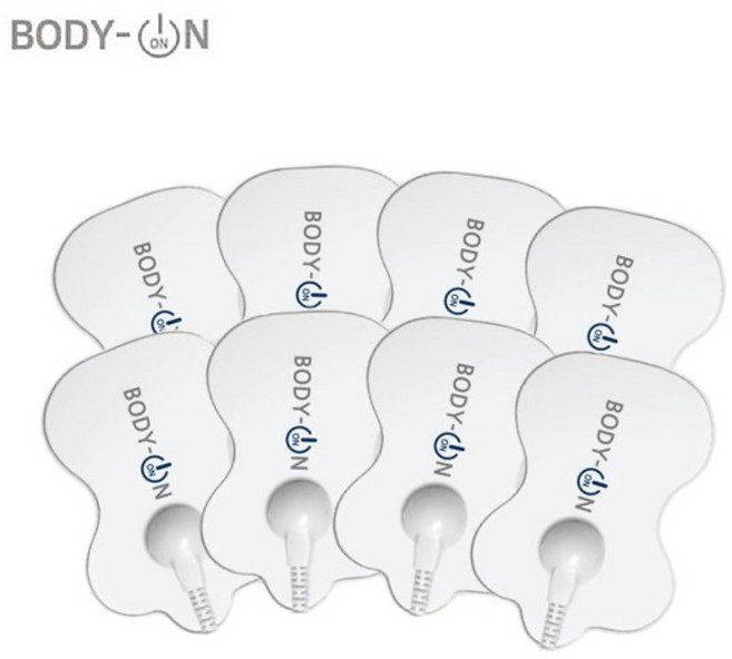 바디온 가정용 저주파 마사지기 개인용 전기 자극기 자극치료 휴대용 경량 미니 안마기 패드, 리필용 패드4팩(총 8개), 1개