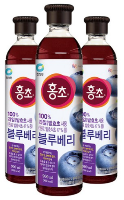 청정원 홍초 블루베리, 900ml, 27개
