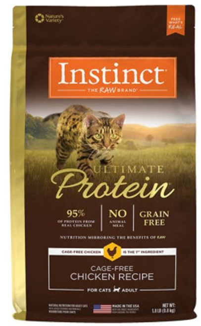 Instinct 終極蛋白質無穀物雞肉貓乾糧 95% 蛋白質 雞肉配方, 1.8kg, 1個, 雞肉