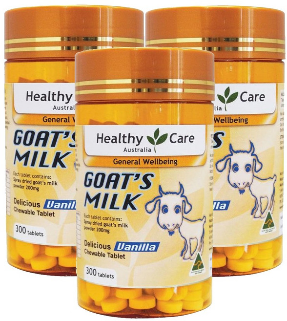 헬씨 케어 산양유(바닐라맛) 300 츄어블정 X 3개, 300정, 1세트