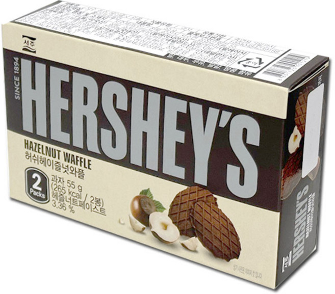 허쉬 헤이즐넛 와플, 55g, 3개