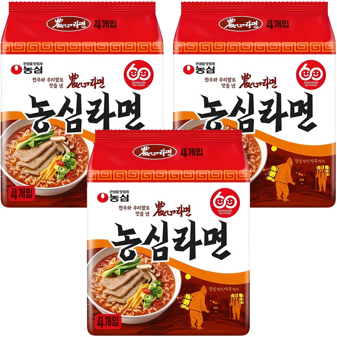 농심 라면 124g, 12개
