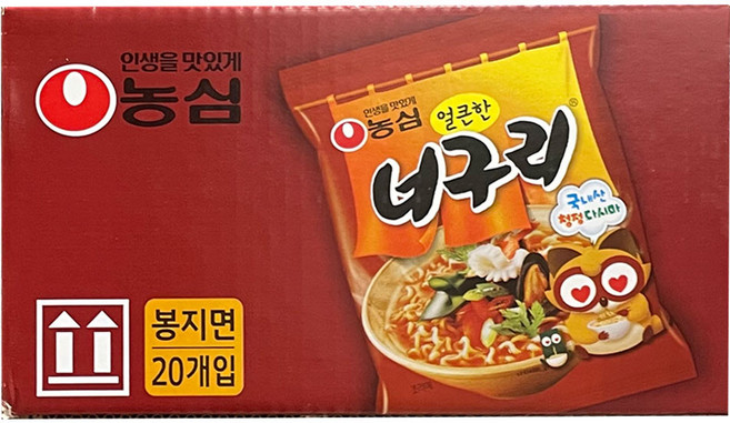코스트코 농심 너구리 120g x 20개입 라면 박스, 20개