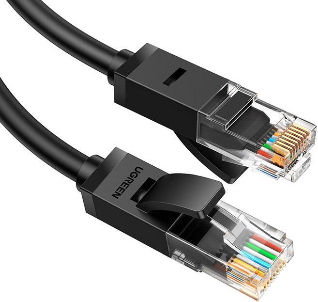 UGREEN 유그린 CAT6 랜선 케이블, 2m, 1개, 블랙