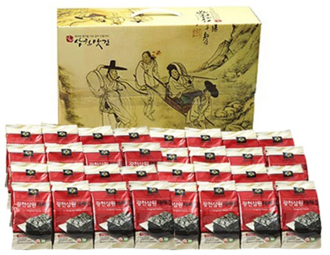 원초함량 높은 도시락김 40봉 본사직영 재래 식탁 광천김, 1개