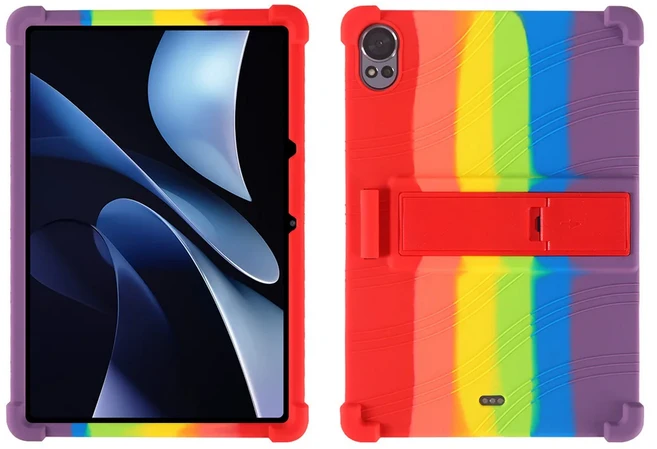 Huawei Matepad 12X 킥스탠드 코트 충격 방지 커버 MatePad Air 12 소프트 실리콘 스탠드 보호 쉘, 01 Rainbow, 02 MatePad 12X