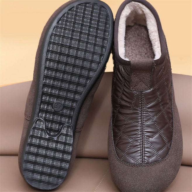 POMTOR 여성 기모 방한화 방수 미끄럼 방지 중년여자 할머니 신발