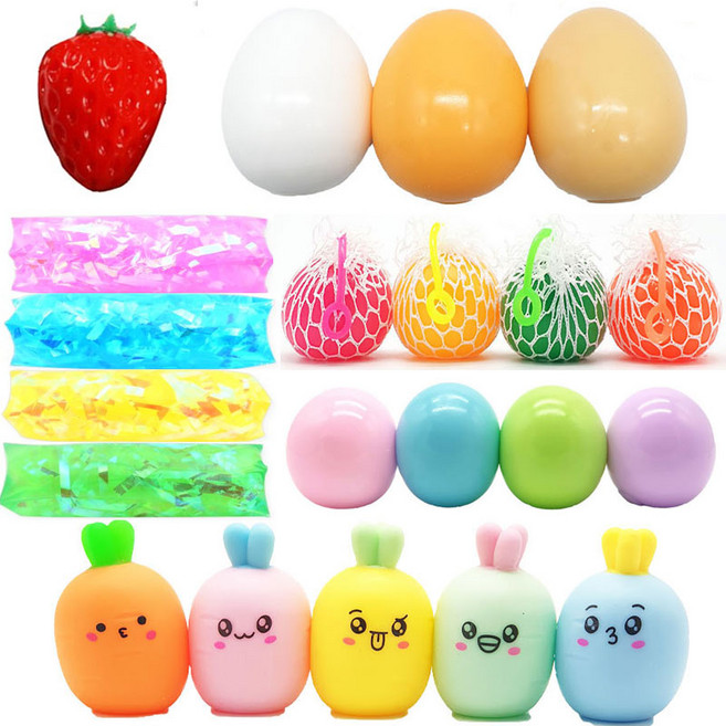 심쿵란 딸기 포도 당근 계란 Water Snake 미끌링 주물럭 말랑이 개구리알 촉감놀이, 워터스네이크_미끌링_4개_, 1개
